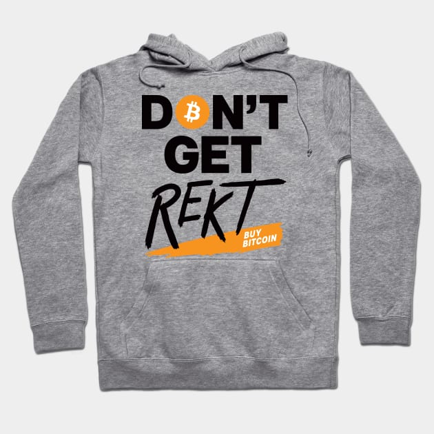 Bitcoin Don't Get Rekt (light colors) Hoodie by JoelS